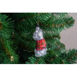 Witte Terrier Kerstbal