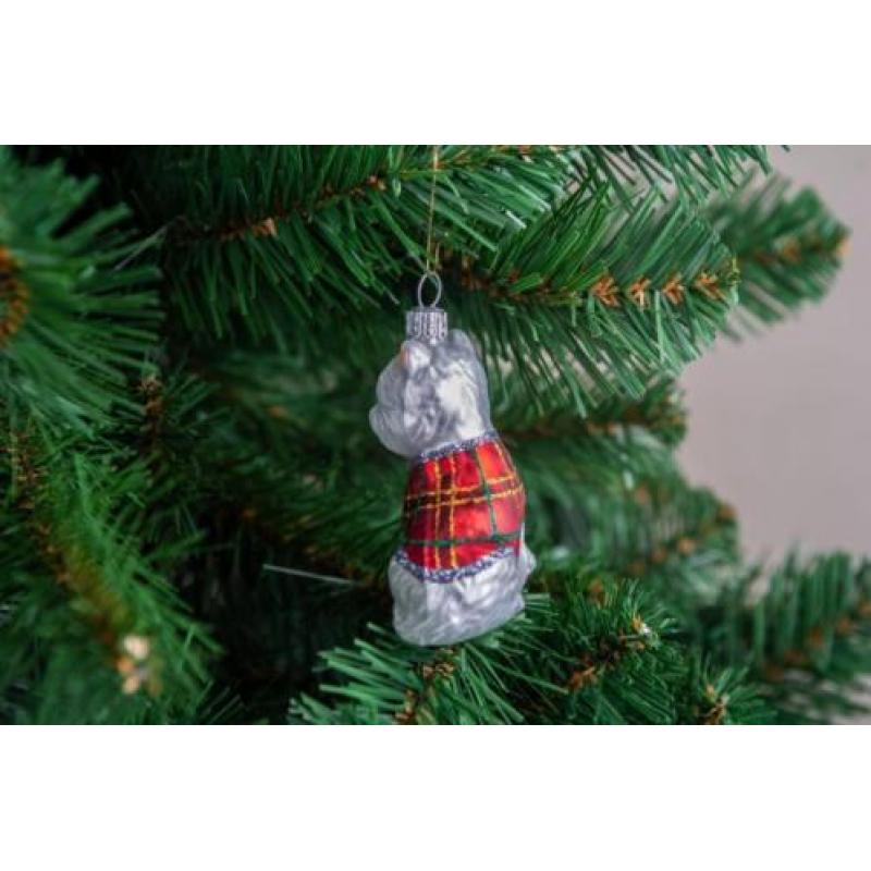 Witte Terrier Kerstbal