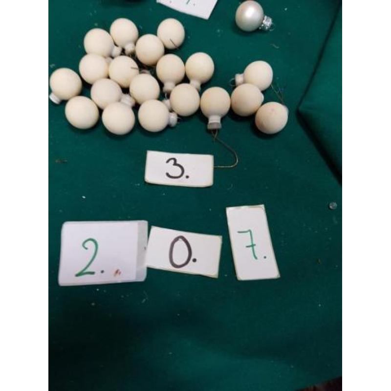 Kerstballen geel/wit, diverse zie foto's
