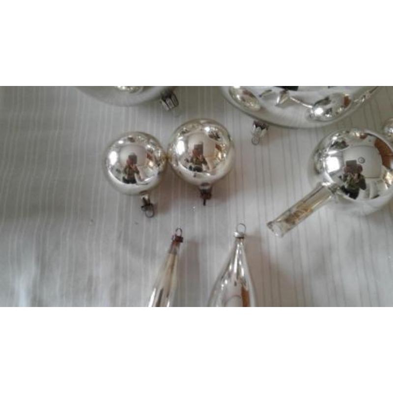 oude kerstballen /kerstversiering, samen 60 stuks