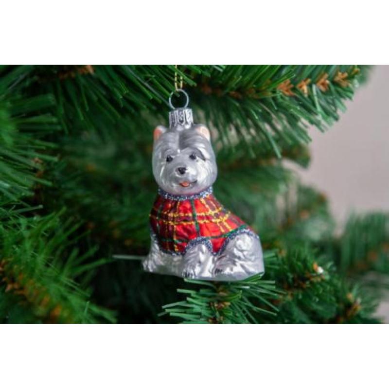 Witte Terrier Kerstbal