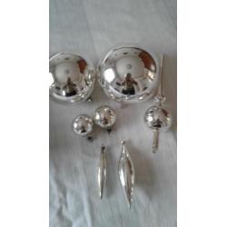 oude kerstballen /kerstversiering, samen 60 stuks