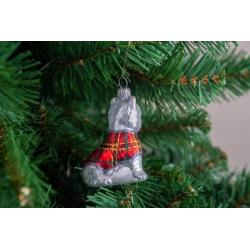 Witte Terrier Kerstbal
