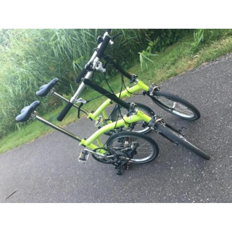 Brompton vouwfietsen Set Lime Green 1 jaar oud