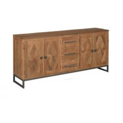 Liverpool Dressoir Staal Teakhout 200cm Direct Leverbaar !