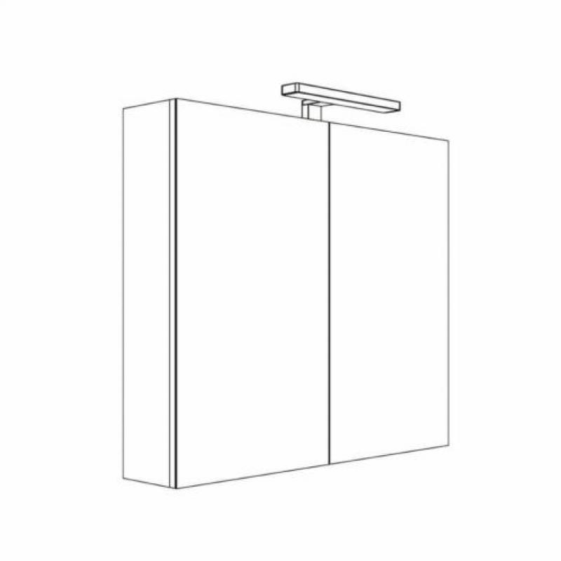 Spiegelkast Allibert Juno LED Verlichting 80x75.2x16cm So...