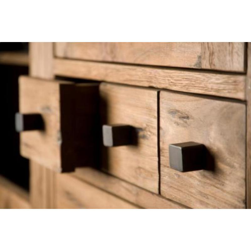 Liverpool Dressoir Staal Teakhout 200cm Direct Leverbaar !