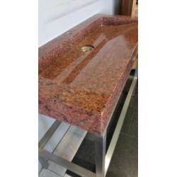 Volledig massief granieten wastafel