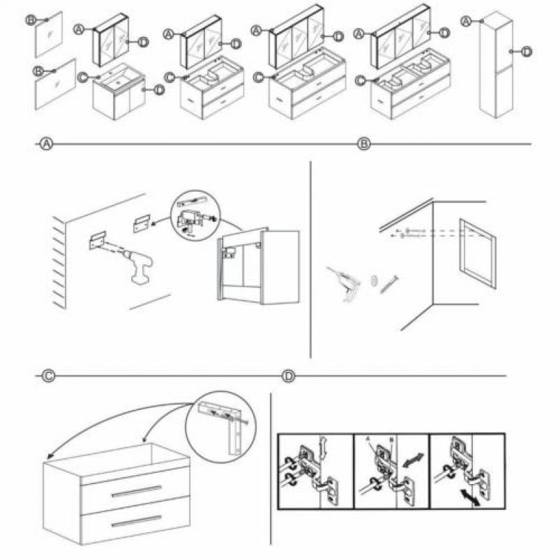 Spiegelkast Differnz The Collection Concept 80x62x15 cm G...