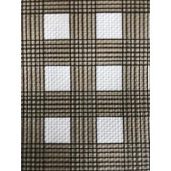 Vintage Behang 5 rollen geruit wit/beige