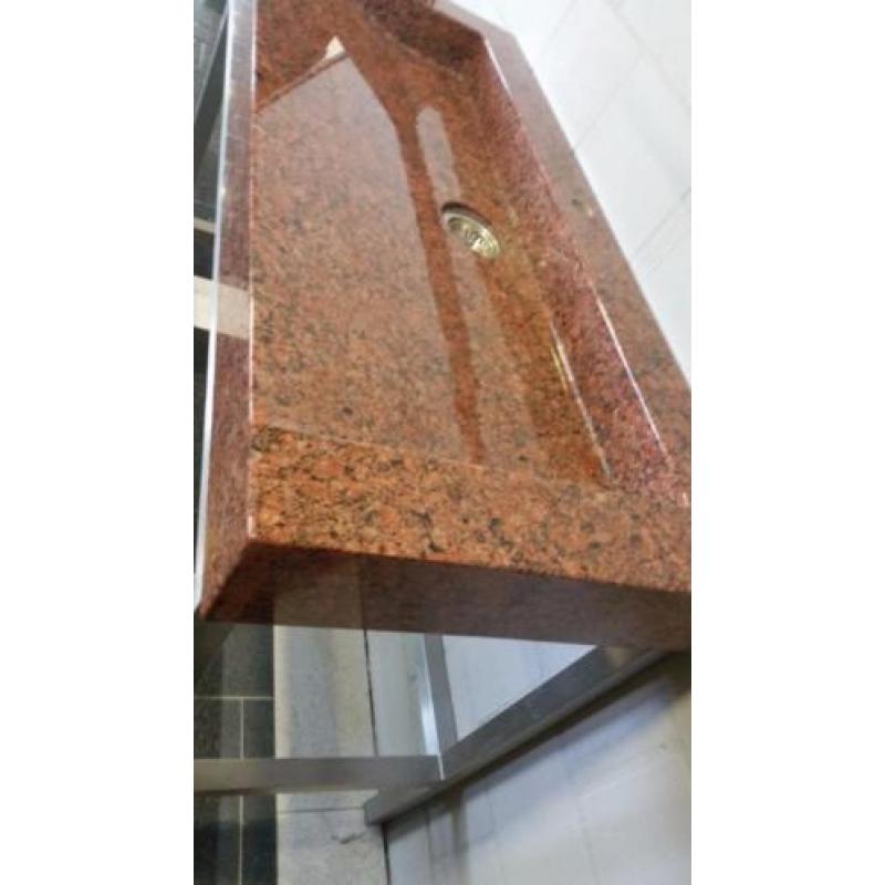 Volledig massief granieten wastafel