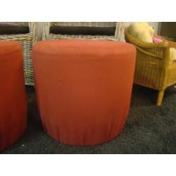 poefen 2 stuks rood / oranje stof
