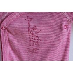 Nieuw roze-wit rompertje van Petit Bateau maat 50 (9897)