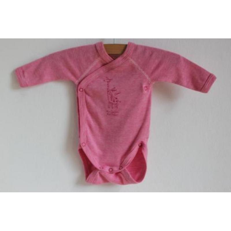 Nieuw roze-wit rompertje van Petit Bateau maat 50 (9897)