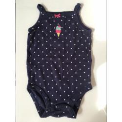 Carters romper blauw meisje maat 50 - 56