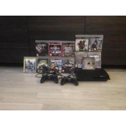 PlayStation 3 met 11 games en 2 controllers