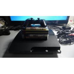 (65) Playstation 3 Slim 40gb compleet met games Te koop een