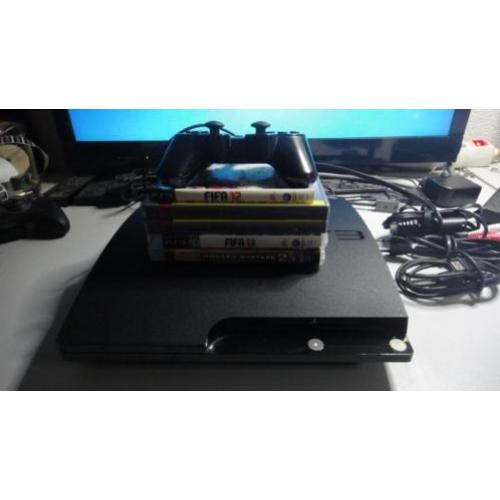 (65) Playstation 3 Slim 40gb compleet met games Te koop een