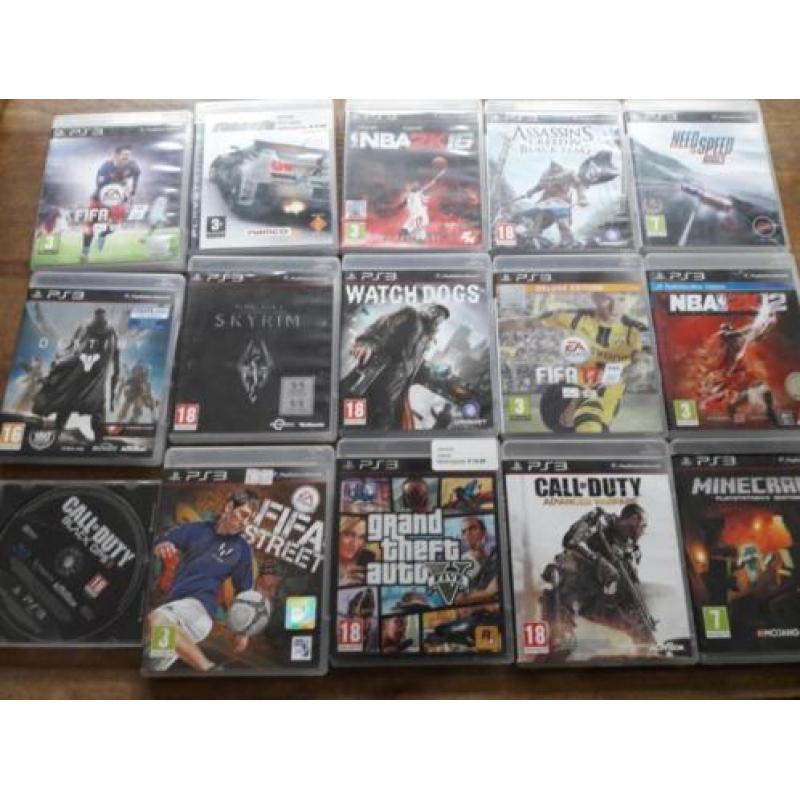 Ps3 + 2 controllers + 16 spellen