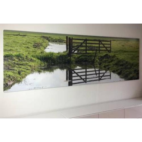 Foto verlijmd achter acrylaat 40x90 cm