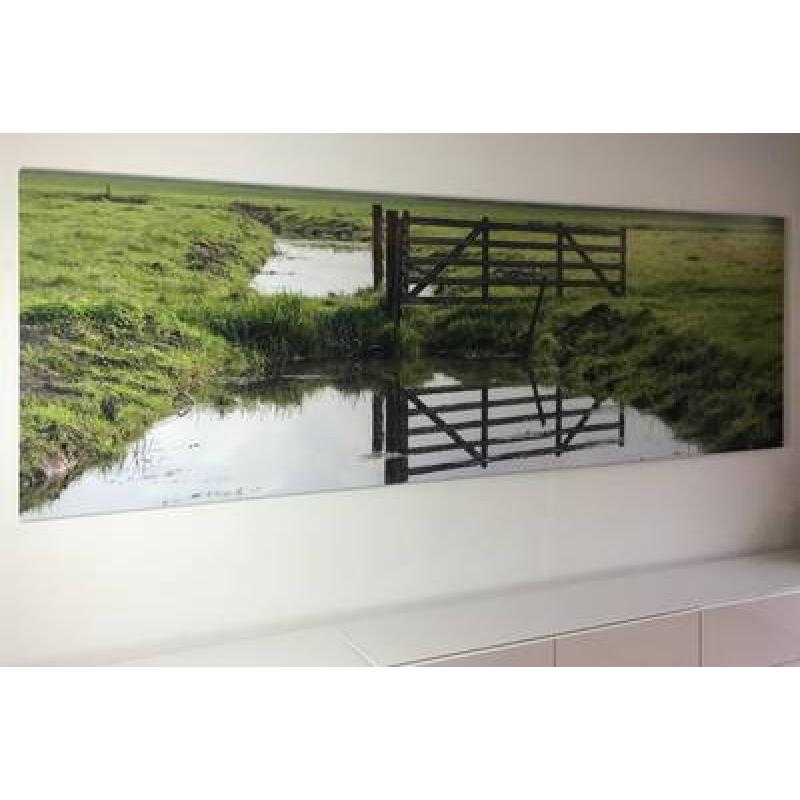 Foto verlijmd achter acrylaat 40x90 cm