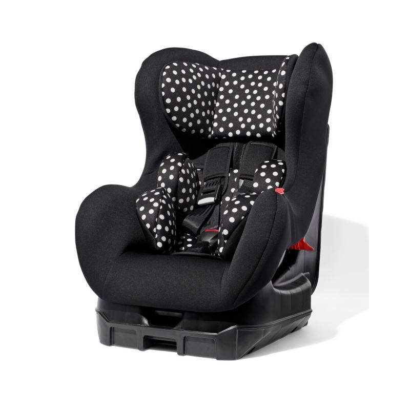 autostoel baby 75-105cm zwart met witte stip